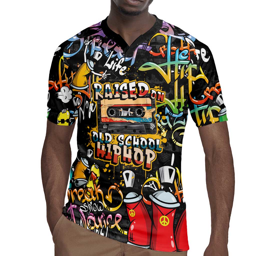 Raised On Hip Hop Rugby Jersey Graffiti Art Style - African Pride