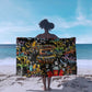 Raised On Hip Hop Sarong Graffiti Art Style - African Pride