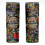 Raised On Hip Hop Skinny Tumbler Graffiti Art Style - African Pride