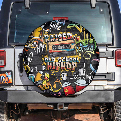 Raised On Hip Hop Spare Tire Cover Graffiti Art Style - African Pride