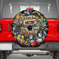 Raised On Hip Hop Spare Tire Cover Graffiti Art Style - African Pride