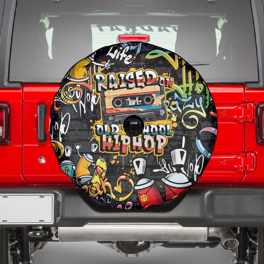 Raised On Hip Hop Spare Tire Cover Graffiti Art Style - African Pride