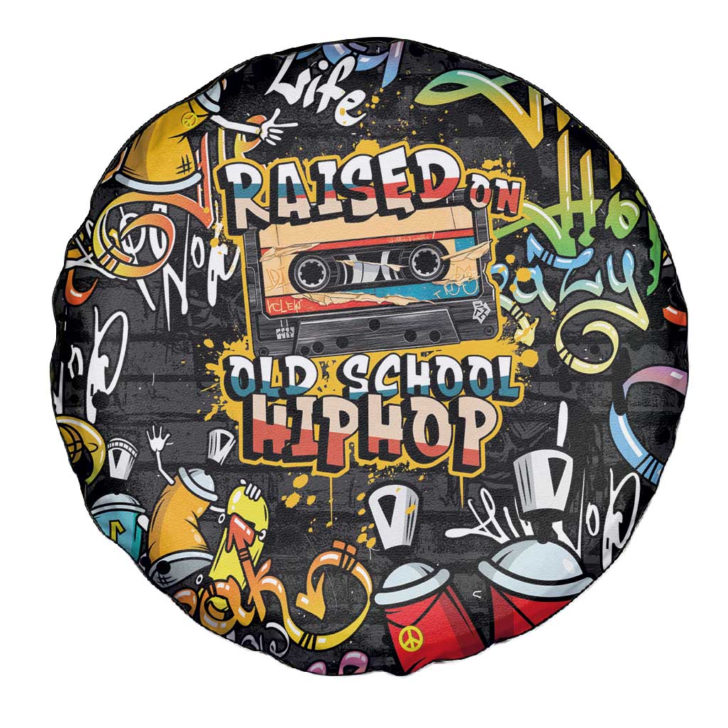 Raised On Hip Hop Spare Tire Cover Graffiti Art Style - African Pride