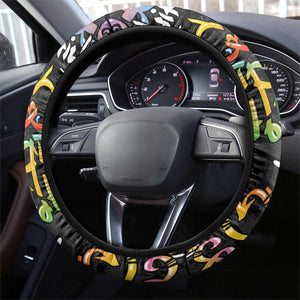 Raised On Hip Hop Steering Wheel Cover Graffiti Art Style - African Pride