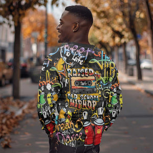 Raised On Hip Hop Sweatshirt Graffiti Art Style - African Pride