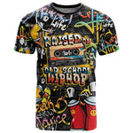 Raised On Hip Hop T shirt Graffiti Art Style - African Pride
