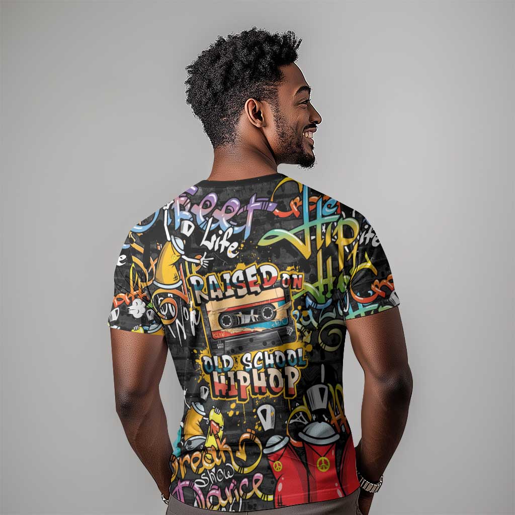 Raised On Hip Hop T shirt Graffiti Art Style - African Pride