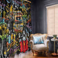 Raised On Hip Hop Window Curtain Graffiti Art Style - African Pride