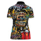 Raised On Hip Hop Women Polo Shirt Graffiti Art Style - African Pride