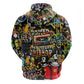Raised On Hip Hop Zip Hoodie Graffiti Art Style - African Pride