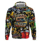 Raised On Hip Hop Zip Hoodie Graffiti Art Style - African Pride