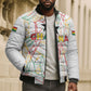 Custom Ghana Football 2026 Bomber Puffer Jacket Black Stars Never Fall White Version