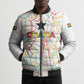 Custom Ghana Football 2026 Bomber Puffer Jacket Black Stars Never Fall White Version