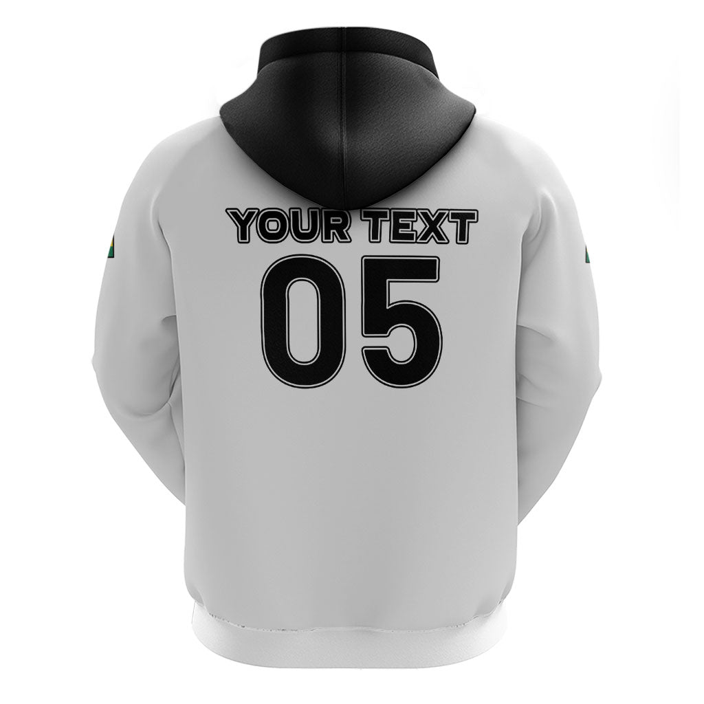 Custom Ghana Football 2026 Hoodie Black Stars Never Fall White Version