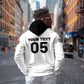 Custom Ghana Football 2026 Hoodie Black Stars Never Fall White Version