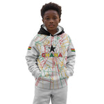Custom Ghana Football 2026 Kid Hoodie Black Stars Never Fall White Version