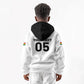 Custom Ghana Football 2026 Kid Hoodie Black Stars Never Fall White Version