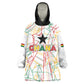 Custom Ghana Football 2026 Kid Wearable Blanket Hoodie Black Stars Never Fall White Version
