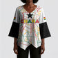 Custom Ghana Football 2026 Kimono Sleeve Blouse Black Stars Never Fall White Version