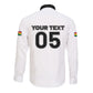 Custom Ghana Football 2026 Long Sleeve Button Shirt Black Stars Never Fall White Version