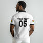 Custom Ghana Football 2026 Polo Shirt Black Stars Never Fall White Version LT05