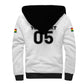Custom Ghana Football 2026 Sherpa Hoodie Black Stars Never Fall White Version