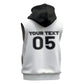 Custom Ghana Football 2026 Sleeveless Hoodie Black Stars Never Fall White Version
