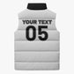 Custom Ghana Football 2026 Sleeveless Puffer Jacket Black Stars Never Fall White Version