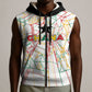 Custom Ghana Football 2026 Sleeveless Zip Hoodie Black Stars Never Fall White Version
