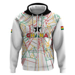Custom Ghana Football 2026 Zip Hoodie Black Stars Never Fall White Version