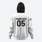 Custom Ghana Football 2026 Zip Hoodie Black Stars Never Fall White Version