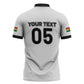 Custom Ghana Football 2026 Zipper Polo Shirt Black Stars Never Fall White Version