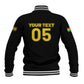 Custom Ghana Football 2026 Baseball Jacket Black Stars Never Fall Black Version