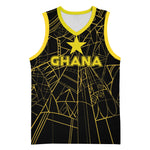 Custom Ghana Football 2026 Basketball Jersey Black Stars Never Fall Black Version