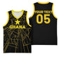 Custom Ghana Football 2026 Basketball Jersey Black Stars Never Fall Black Version