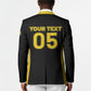 Custom Ghana Football 2026 Blazer Black Stars Never Fall Black Version