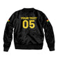 Custom Ghana Football 2026 Bomber Jacket Black Stars Never Fall Black Version