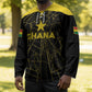 Custom Ghana Football 2026 Hockey Jersey Black Stars Never Fall Black Version