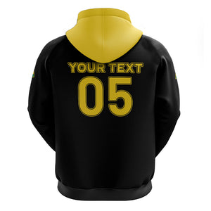 Custom Ghana Football 2026 Hoodie Black Stars Never Fall Black Version