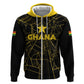 Custom Ghana Football 2026 Hoodie Black Stars Never Fall Black Version