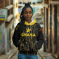 Custom Ghana Football 2026 Hoodie Black Stars Never Fall Black Version