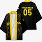 Custom Ghana Football 2026 Kimono Black Stars Never Fall Black Version