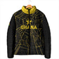 Custom Ghana Football 2026 Padded Jacket Black Stars Never Fall Black Version