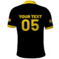 Custom Ghana Football 2026 Polo Shirt Black Stars Never Fall Black Version
