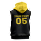 Custom Ghana Football 2026 Sleeveless Zip Hoodie Black Stars Never Fall Black Version