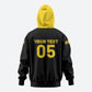 Custom Ghana Football 2026 Zip Hoodie Black Stars Never Fall Black Version