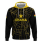 Custom Ghana Football 2026 Zip Hoodie Black Stars Never Fall Black Version