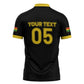 Custom Ghana Football 2026 Zipper Polo Shirt Black Stars Never Fall Black Version