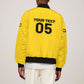 Custom Ghana Football 2026 Bomber Jacket Black Stars Never Fall Yellow Version