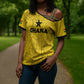 Custom Ghana Football 2026 Cross Shoulder Shirt Black Stars Never Fall Yellow Version